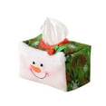 thumbnail image 5 of Lssam Christmas Kleenex Box Cover, Holiday Tissue Box Holder, Modern Snowman Santa Claus Pattern, Comfortable & Durable, for Home Office Countertop Decoration, 5 of 9