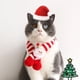 thumbnail image 2 of Mascota de lana de punto a rayas de Navidad bufanda del perro del gato del árbol de Navidad Senior babero ajustable, 2 of 4