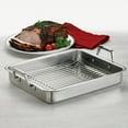 thumbnail image 3 of Tramontina Prima 16.5-Inch Stainless Steel Roasting Pan with Basting Grill, Oven-Safe, Dishwasher Safe, 3 of 11