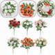 thumbnail image 5 of JINGT 1 pieza de flores artificiales para jardín, Navidad, plantas falsas, bodas, fiestas, rosas de seda rosa, 5 of 7