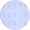 thumbnail image 1 of Ahgly Company Indoor Round Abstract Blue Contemporary Area Rugs, 7' Round, 1 of 4
