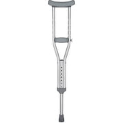 DMI® Push-Button Aluminum Crutches, Tall, Silver, Fits Users 5'10"-6'6"