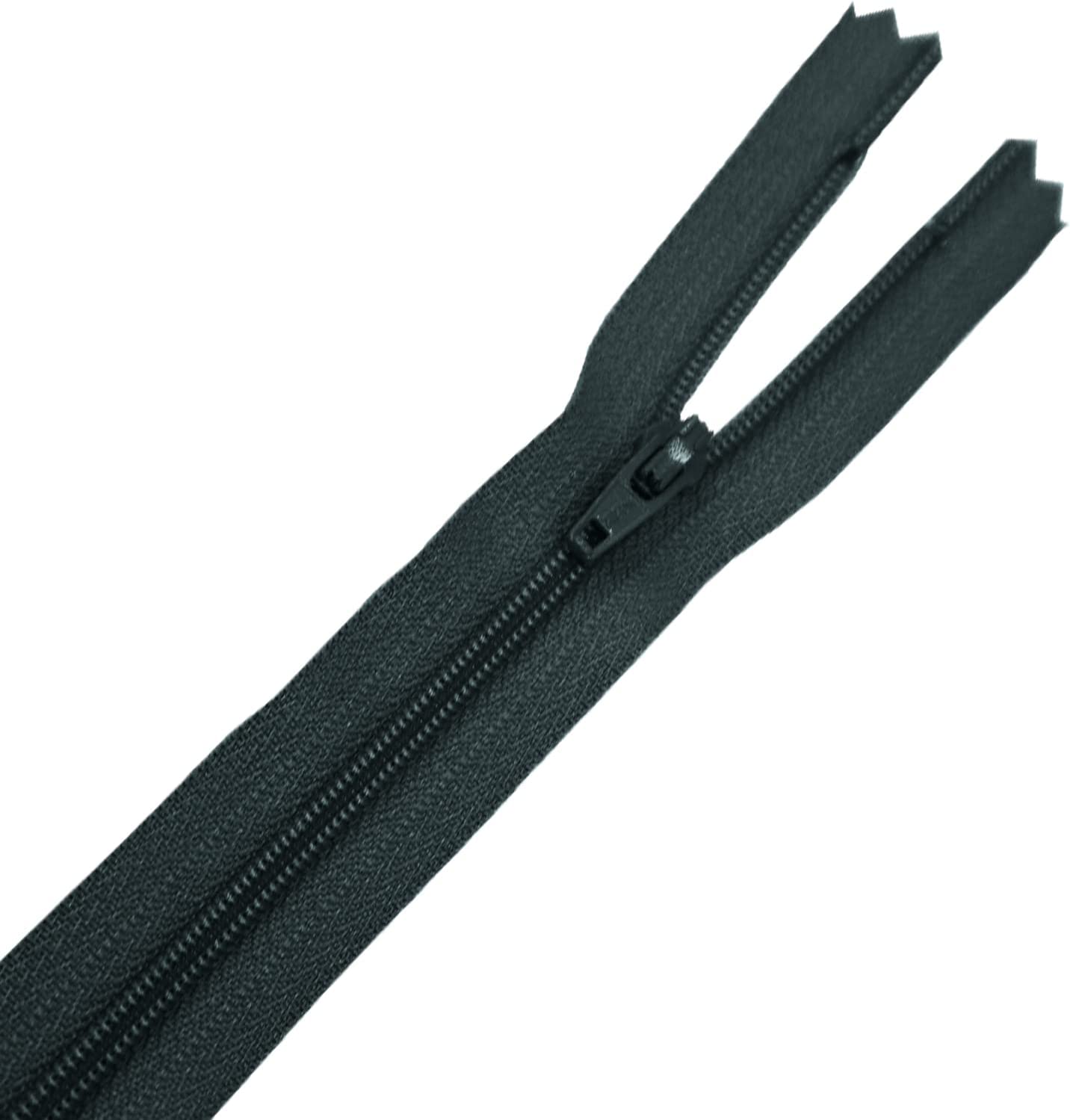 YKK ClosedEnd Nylon Zipper Grey Color Heavy Duty Sewing Metal Teeth