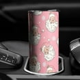 thumbnail image 3 of 20oz Pink Christmas Santa Pattern Skinny Tumblers Stainless Steel Tumbler with Lid and Straw,Vacuum Insulated Double Wall Travel Tumbler Cups with Cleaning Brush for Coffee,Tea, 3 of 6