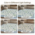thumbnail image 7 of ODIKA 5'x7' Blue Ivory Floral Vine Pattern Washable Area Rug Elegant Tufted Design with Ornate Border Easy Care, Non-Shedding, Pet Friendly, for Small Living Room, Bedroom, 7 of 7