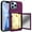 Purple, variant on iPhone 13 Pro Max Case with Tempered Glass Screen Protector, Dteck Wallet Case Credit Card Holder & Hidden Mirror, Heavy Duty Shockproof Protective Case for iPhone 13 Pro Max, Blue