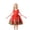 Red, variant on Fesfesfes Toddler Girls Cute Christmas Dress Sets Santa Claus Print Bow Satin Cloth Sets Birthday Party Gown Long Dresses On Sale