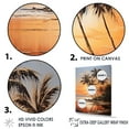 thumbnail image 3 of Designart "Sunset Bronze Beach Getaway With Tropical Palms II" Palms & Palm Trees Floater Framed Canvas Prints, 3 of 5