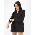 thumbnail image 2 of Blazer amplio cruzado AMAD Casual para mujer Talla S, 2 of 7