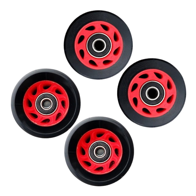 Rueda de patín en línea Sunnimix 4 piezas Negro + rojo