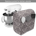 thumbnail image 2 of Damask Stand Mixer Cover, Monochrome Rhythmic Floral Curvy Ornaments Antique Flair Classical Pattern, Kitchen Appliance Organizer Bag Cover with Pockets, 5 Quarts, Eggshell and Plum, by Ambesonne, 2 of 4