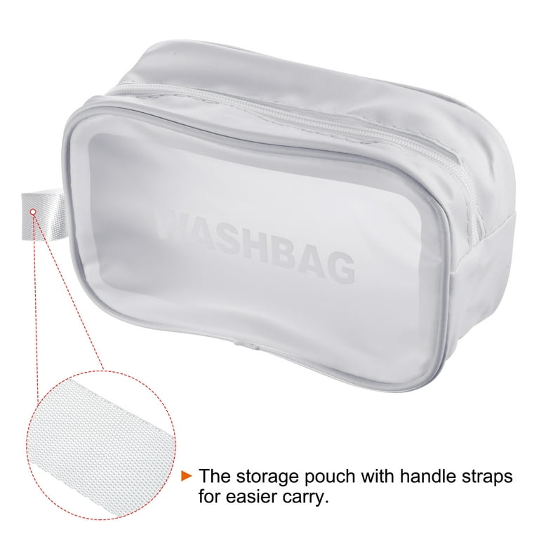 White Color Toiletry Bags, Cosmetic Bag White Color