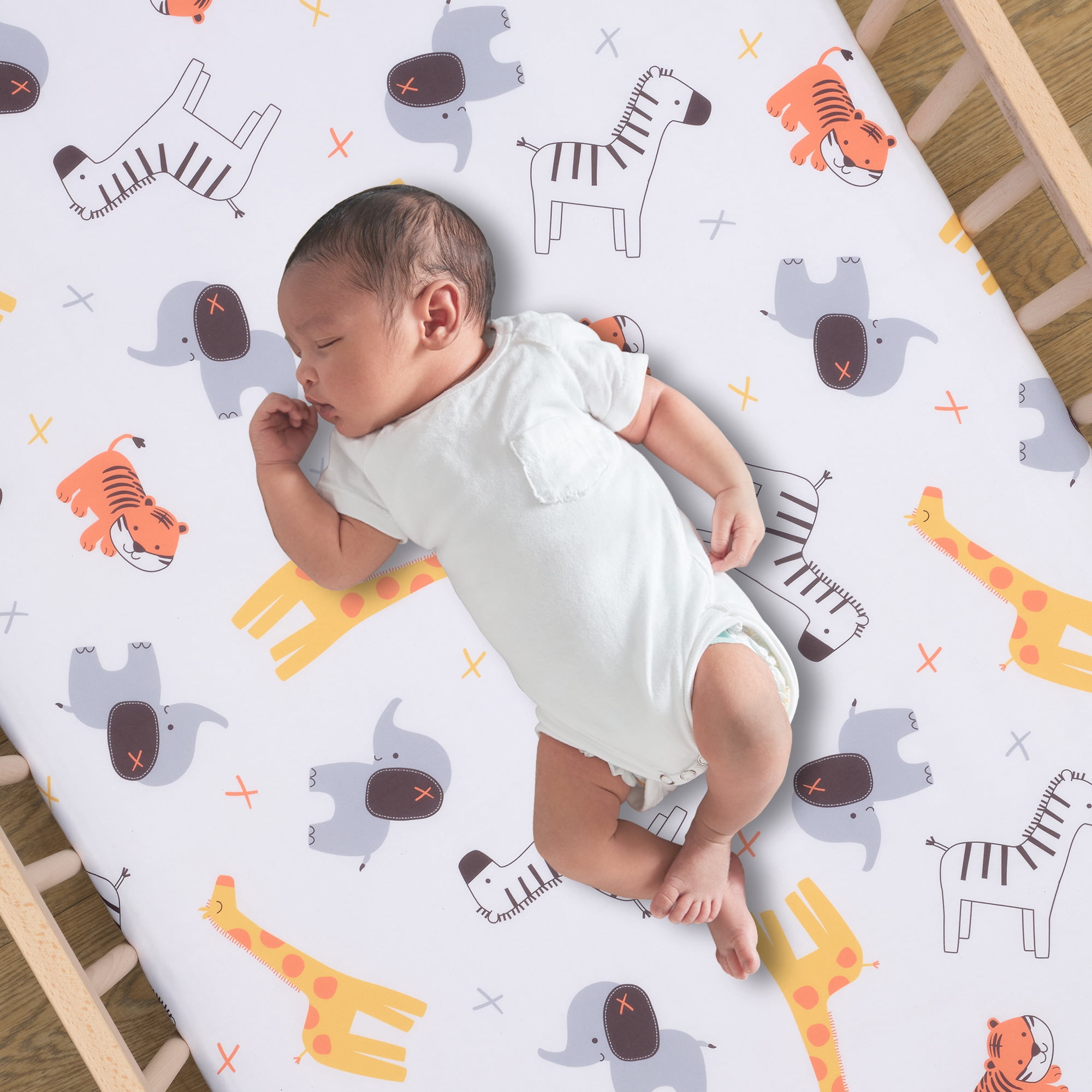 Bedtime Originals Lollipop Jungle 3-Piece Baby Nursery Crib Bedding Set
