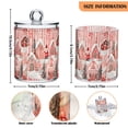 thumbnail image 5 of Yayeee 2 Pack Qtip Holder Bathroom Cotton Swab Canister with Lid Clear Dispenser Set, Light Pink Gingerbread Houses, 5 of 6