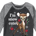 thumbnail image 3 of Disney Bambi - Christmas - I'm Snow Cute Roses - Toddler & Youth Raglan Graphic T-Shirt, 3 of 6