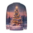 thumbnail image 5 of Womens Christmas Tree Outfits Graphic Pullovers Christmas Printed Shirts Shining Star Sweatshirt Santa Claus Garments Festival Fashion Blouses Clothing, 5 of 5