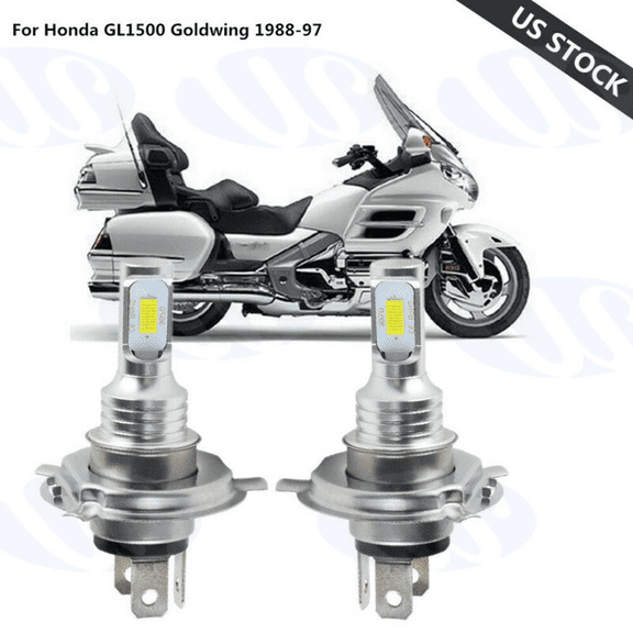 For Honda GL1500 Goldwing 1988-1997 LED Headlight Bulbs Replace 34901-MN5-003 US