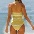 thumbnail image 4 of WEAIXIMIUNG Maillots de Bain de Maternité Grande Taille pour Femmes Maillot de Bain Tankini 2 Pcs Maillot de Bain Normal Dos Nu 2 Pcs Imprimé Réglable Couleur Imprimée Bretelles Rembourrées Maillots de Bain SexyL, 4 of 5