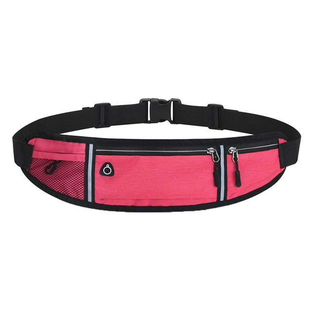 Ceinture de Course Réfléchissante - Ceinture de Sport Zippée Résistante à l'Eau (45cm)