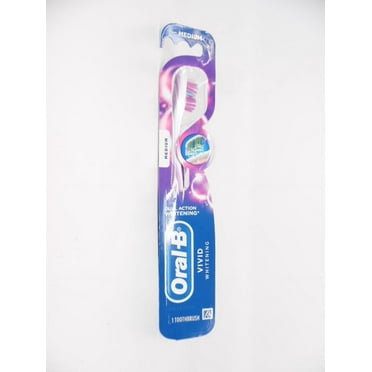 Oral-B Vivid Whitening Dual Action Standard Toothbrush Medium (Colors May Vary)