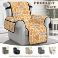 thumbnail image 4 of TSOVTHRID Giraffe Orange Print Recliner Chair Covers with Pocket Single Reclining Slipcover Non-Slip Lazy Boy Recliner Armchair Cover with Elastic Strap Furniture Protector for Pets, 4 of 7