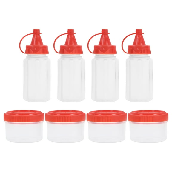 LITINKIMI 1 Set Mini Condiment Bottles Red Compact Condiment Storage for Travel 1 Set