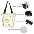 thumbnail image 4 of Rocae Golf Icons And Golfer for Shoulder Bags for Women Tote Bag for Women with Zipper Closure, 4 of 6