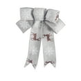 thumbnail image 1 of Hearth & Gear Elegant Bow Ornament Hanging Pendant For Seasonal Festive Ribbon Tail Idea For Home And Hanging Mistletoe with Strong And Stretchy String .5 Large Decorative Eggs Light Decorations for, 1 of 3