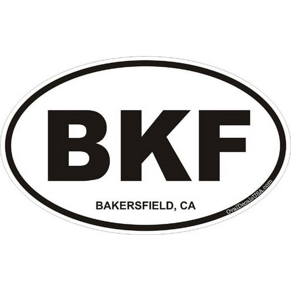 3.8 Inch Bakersfield California Oval Decal