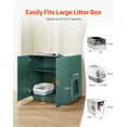 thumbnail image 3 of Cat Litter Box Enclosure,31.5 in Hidden Litter Box Cabinet,Wooden Indoor Cat Washroom with Ventilated Holes,Double-Door Kitty Pet House Furniture,End Side Table Fit Most Litterboxes, 3 of 6
