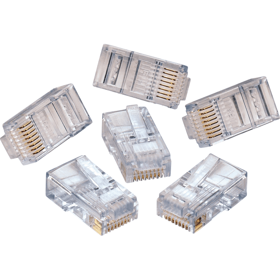 Leviton 47613-EZC EZ-RJ45 Cat 5e Plug, 50-Pack — Residential Use, Standard Application