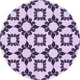 thumbnail image 1 of Ahgly Company Machine Washable Indoor Round Transitional Purple Jam Purple Area Rugs, 3' Round, 1 of 7