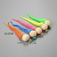 thumbnail image 3 of 5PC 2025 Wiggly Cat Toy Simulation Worm with Bell Ribbon Metal Wooden 19cm for Pet Exercise, 3 of 6