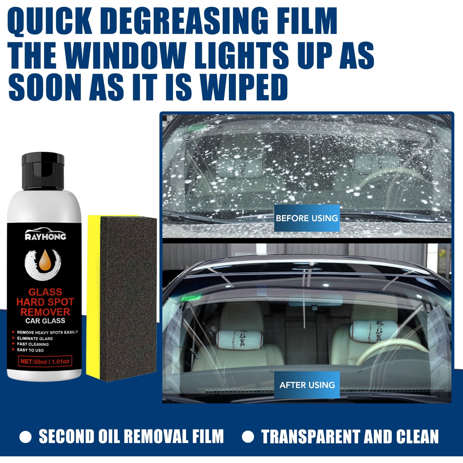 50Ml Glass Oil Film Removing Paste Car Windshield Oil Film Cleaner Home  Glass Cleaner