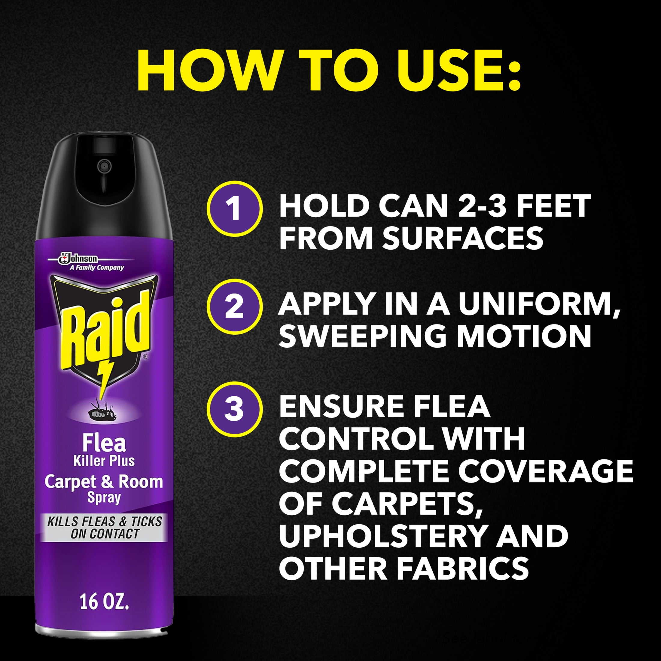 Raid Flea Killer Plus Carpet & Room Spray 16 oz Jordan Ubuy