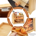 thumbnail image 4 of 【HOSTK】2-Tier Layer Bamboo Bread Box with Transparent Window, Multi-Functional Kitchen Countertop Storage for Bread, Spices & Tableware, Sturdy & Eco-Friendly Food Organizer, 4 of 9