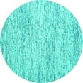 thumbnail image 1 of Ahgly Company Indoor Round Abstract Turquoise Blue Contemporary Area Rugs, 6' Round, 1 of 4