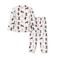 thumbnail image 2 of Uemuo Yoga Labrador Retriever Pattern Womens Pajama Sets,PJ Set for Women,Pajamas for Women Logo,Long Sleeve Pajama Set for Women,Soft Long Sleeve Top With Pants-Small, 2 of 9