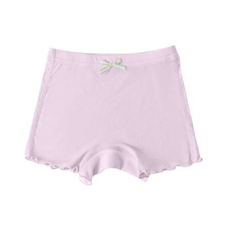 ZACPNCV Girls Shorts Panties Kids Toddler Cute Ruffle Lace Underwear Boxer Briefs Solid Cotton Biker Shorts Summer Clothes Purple 8-9 Years