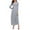 #140-Gray, variant on Women's Solid Color Maxi Dress Long Sleeve Round Neck High Waist Loose Fit Ankle Length Casual Elegant spring fall Wear Gift