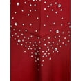thumbnail image 6 of Kaerm Women Sleeveless Lyrical Dance Dress Shiny Rhinestone Figure Ice Skating Leotard Dresses Burgundy S, 6 of 7