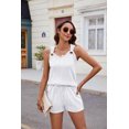 thumbnail image 4 of Htigea Short Sets for Women Two Piece Matching Casual Sleeveless Tank Top and High Waisted Shorts Summer Outfits Fall Savings White,XXL, 4 of 7