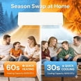 thumbnail image 2 of Cozeware 9000 BTU Mini Split Air Conditioner and Heat Pump, 115V 18 SEER2 Ductless Inverter AC, Cools & Heats Up to 450 Sq. Ft., 0.75 Ton, 3 Eco Modes, Includes Installation Kit, 2 of 8