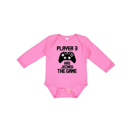

Inktastic Player 3 Has Joined the Game Gift Baby Boy or Baby Girl Long Sleeve Bodysuit