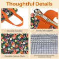 thumbnail image 4 of Pioneer Flower Floral Print Pattern Insulated Lunch Bag for Women & Adults,Large Portable Soft Cooler Lunch Bag,Thermal Food Storage Tote with Pearl Cotton,8.66L,8.75x5.75x9.5 Inch, 4 of 6