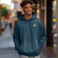 thumbnail image 3 of Dalix Alien Embroidery Relaxed Hoodie Soft Fleece Sweatshirt Fit Lounge Mens in Midnight Blue XS X-Small, 3 of 5