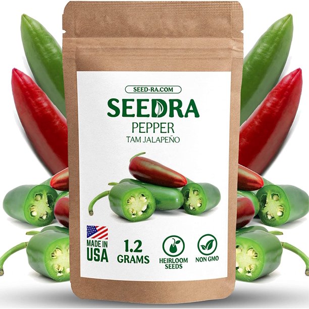 SEEDRA.US Tam Jalapeno Pepper Seeds for Indoor and Outdoor Planting
