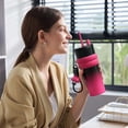 thumbnail image 5 of Stainless Steel Insulated Tumbler, Large Capacity Travel Mug with Straw and Lanyard, Double Wall Vacuum Cooler Cup for Car and Outdoor Use, 5 of 5