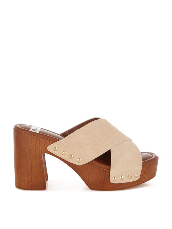 Mearsk Genuine Suede Leather Clogs