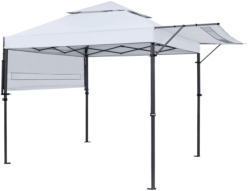 Renwick 10×17ft Pop-up Canopy Tent with Side Awnings, White